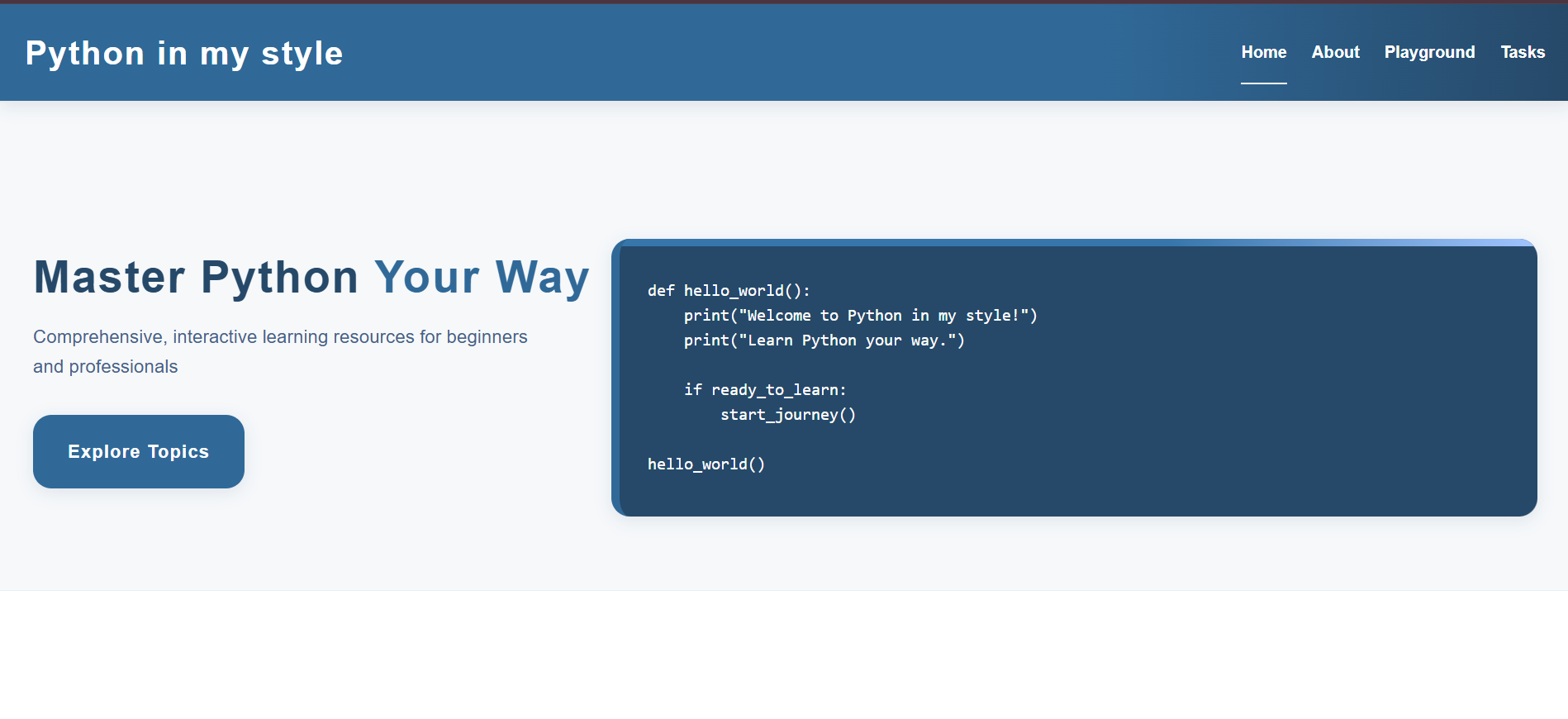 Python In My Style